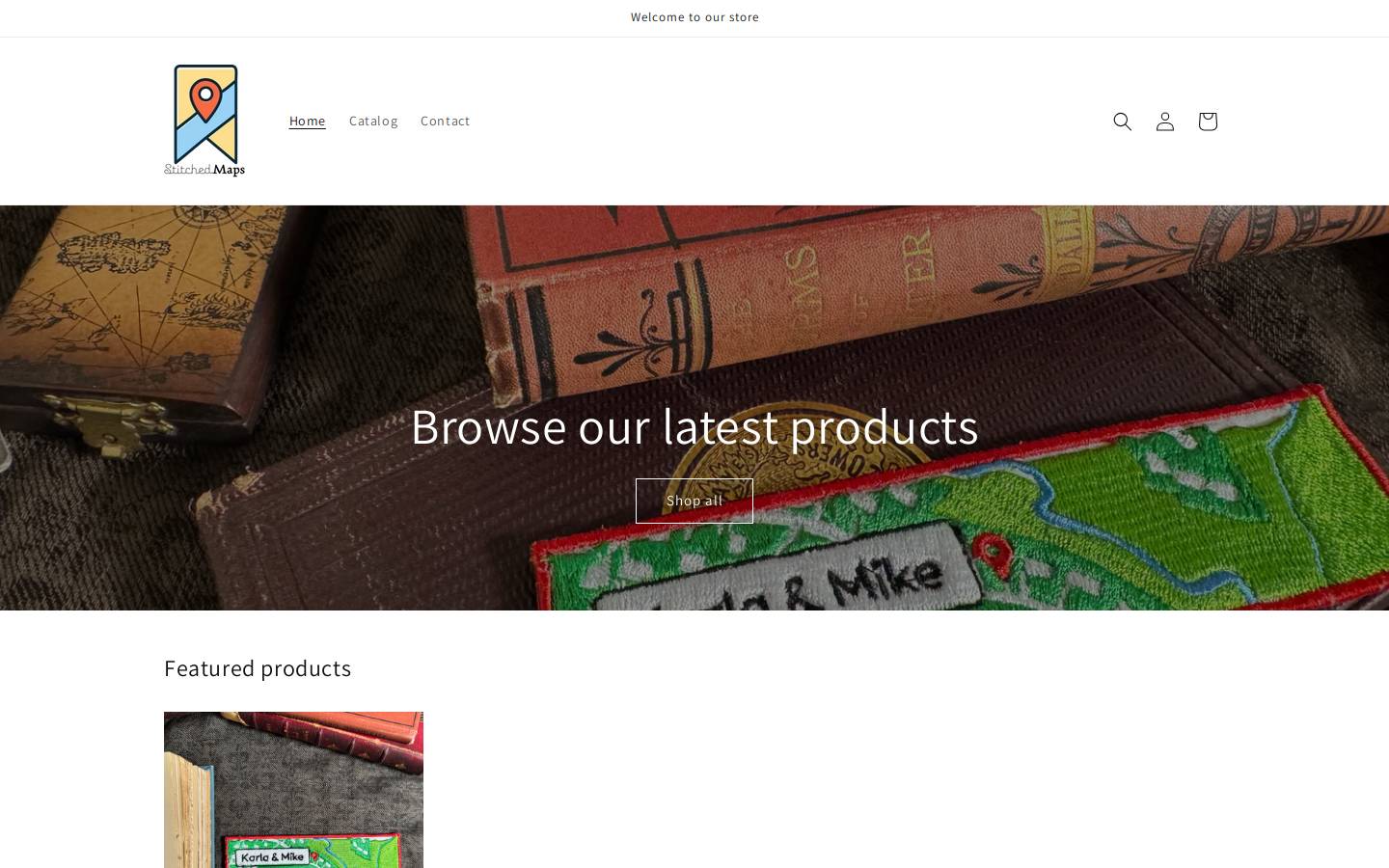 stitchedmaps.com homepage screenshot