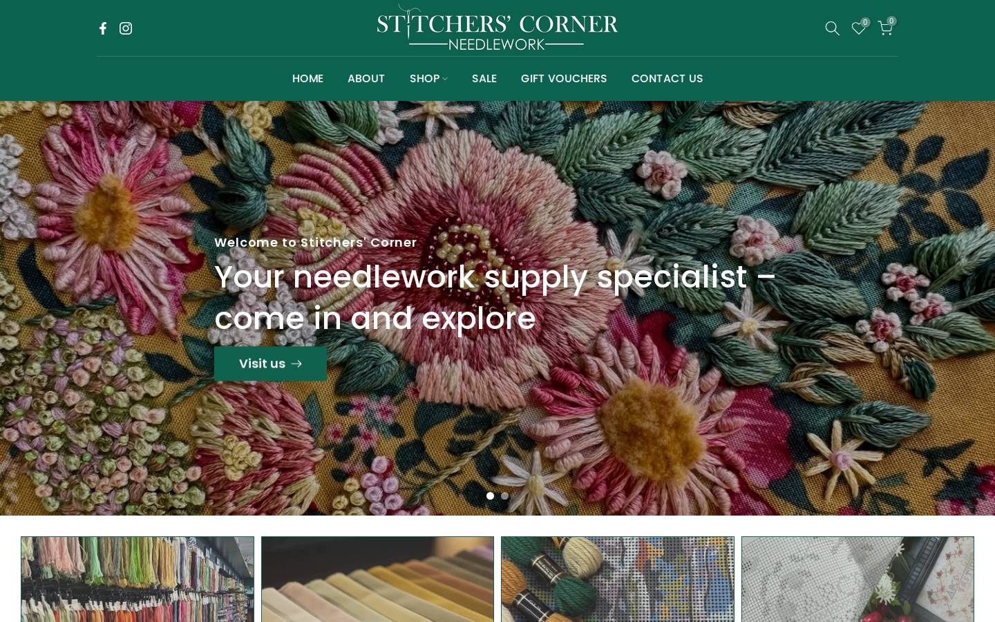 stitcherscorner.com.au homepage screenshot