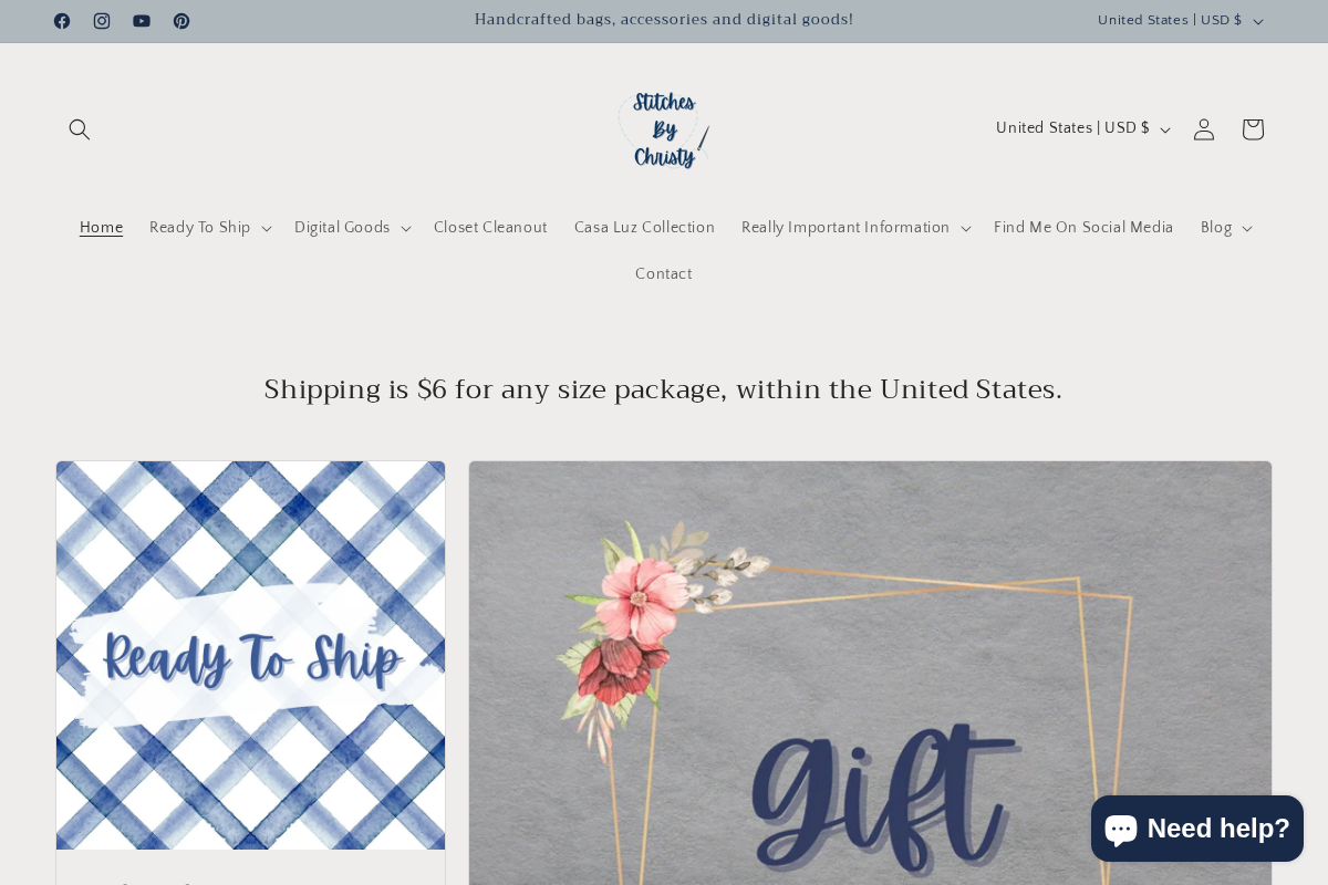stitchesbychristy.com homepage screenshot