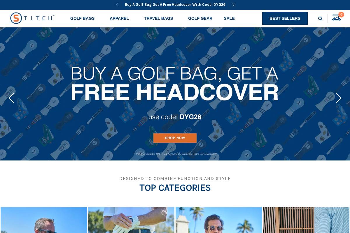 stitchgolf.com homepage screenshot