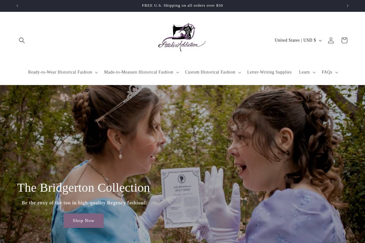 stitchinaddictionshop.com homepage screenshot