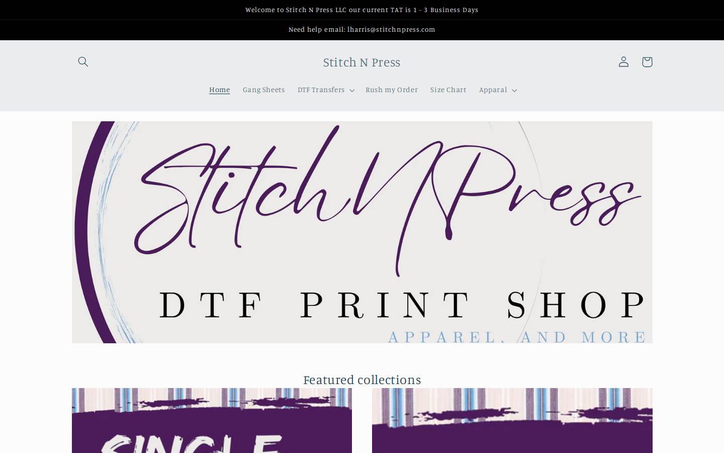 stitchnpress.com homepage screenshot