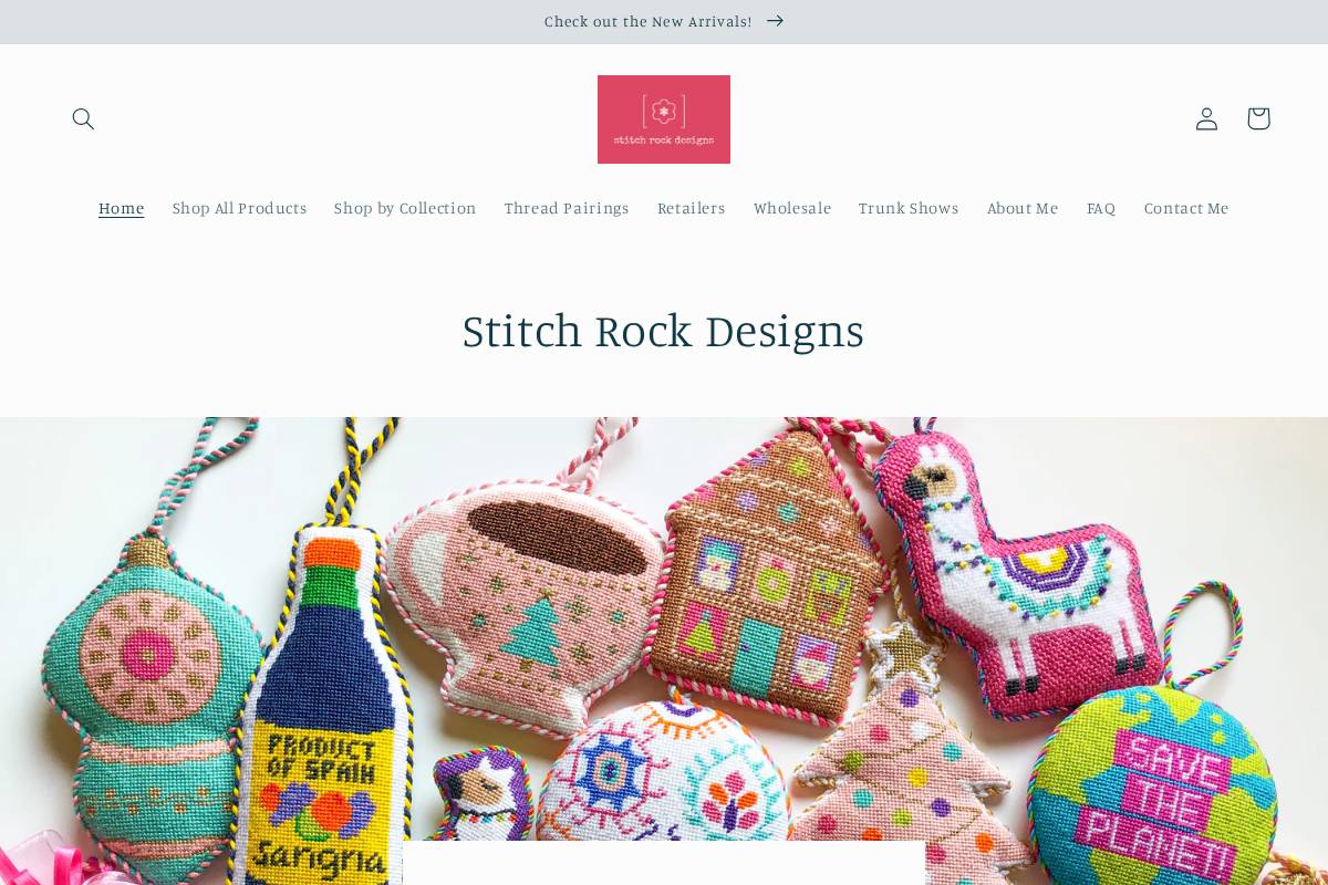 stitchrockdesigns.com homepage screenshot