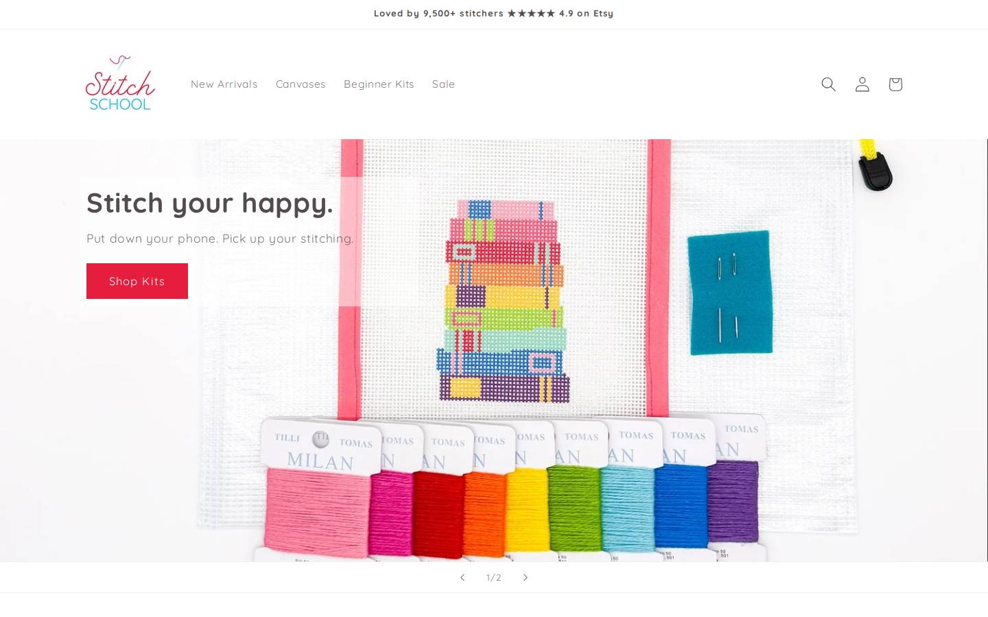 stitchschool.com homepage screenshot
