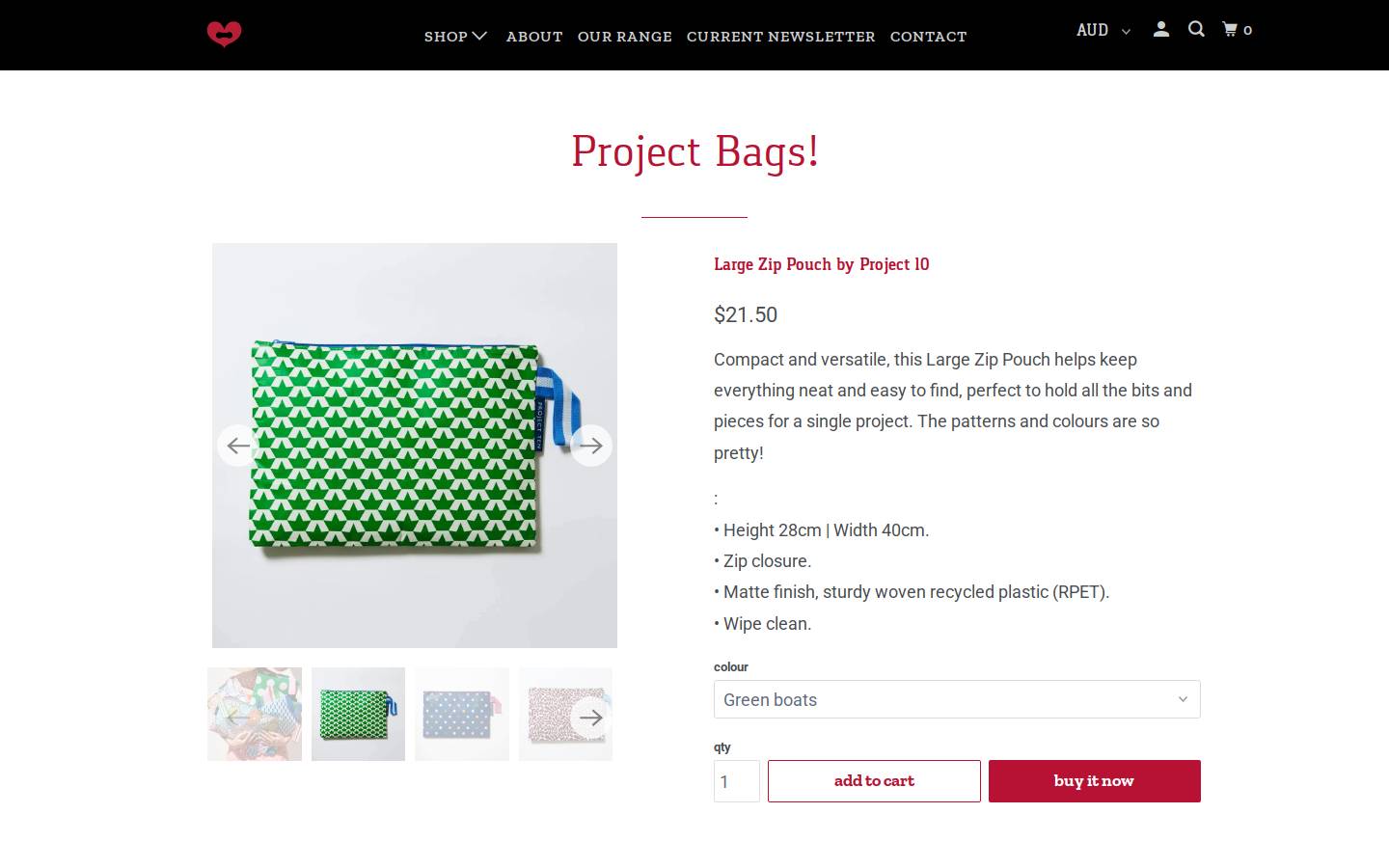 stitchshop.com.au homepage screenshot