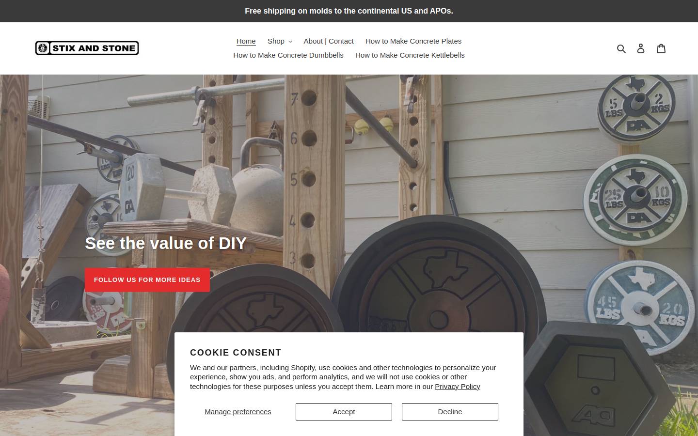 stix-and-stone.com homepage screenshot