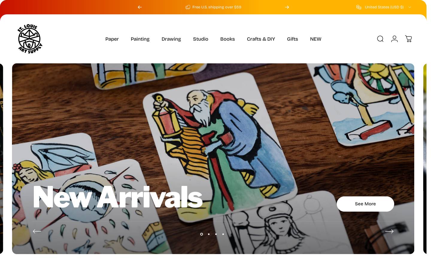 stlartsupply.com homepage screenshot