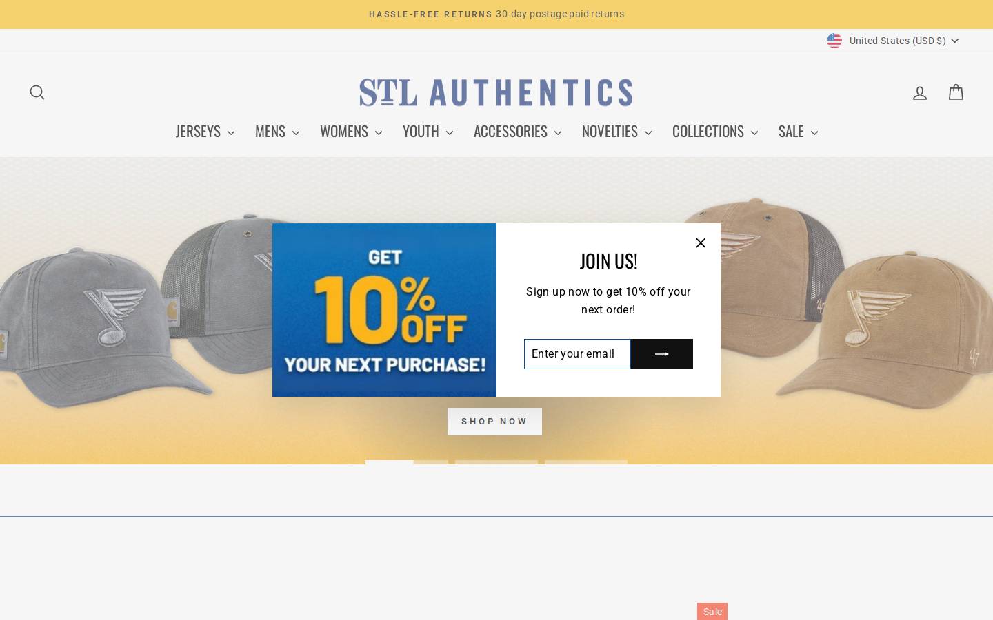 stlauthentics.com homepage screenshot