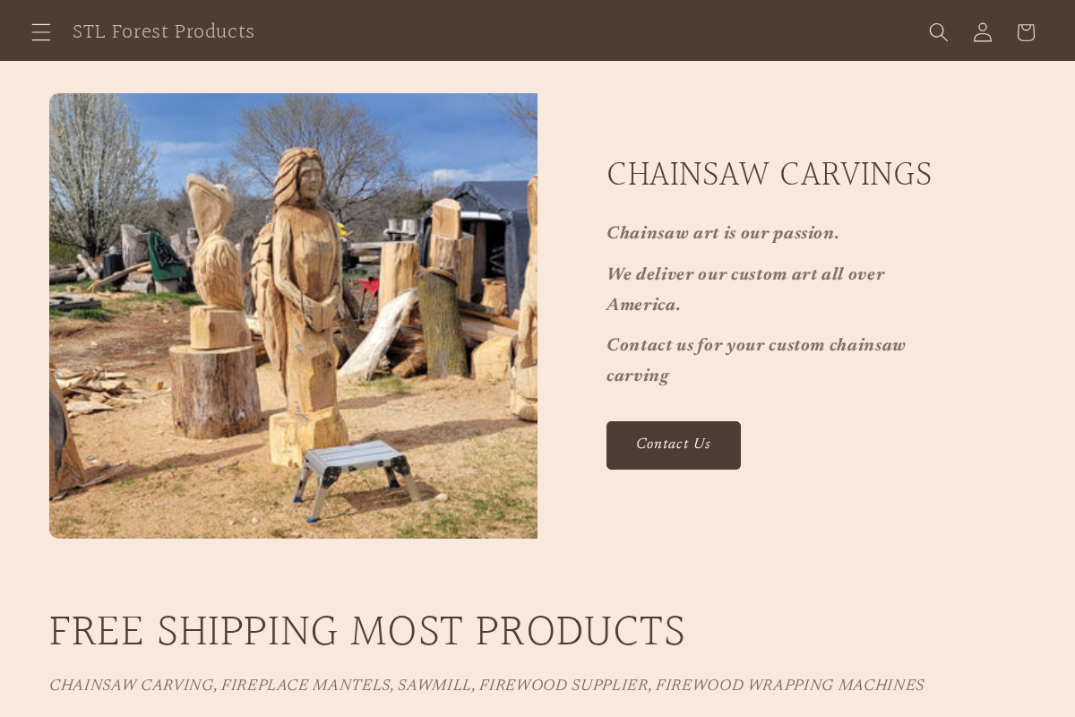 stlforestproducts.com homepage screenshot