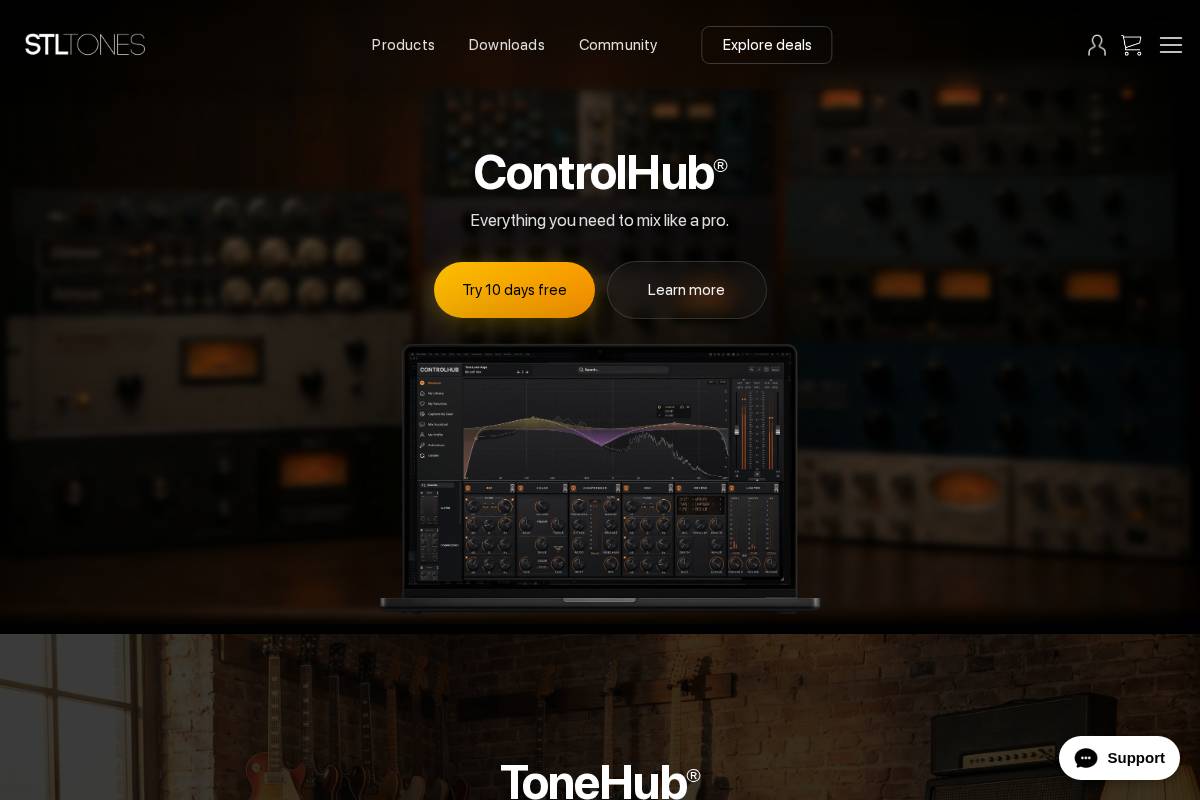 STL Tones homepage screenshot
