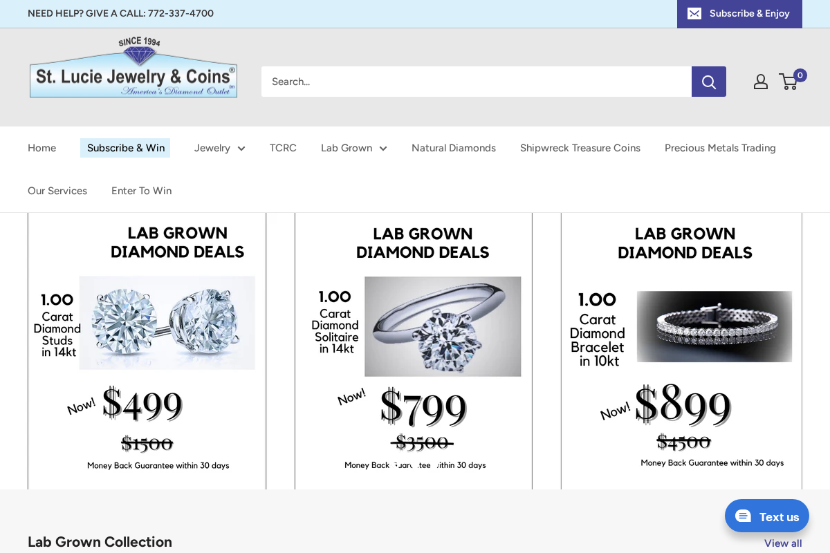 stluciejewelry.com homepage screenshot
