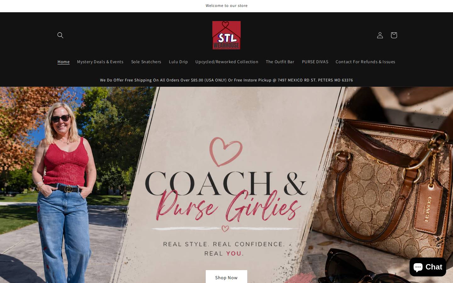 stlwearhouse.com homepage screenshot