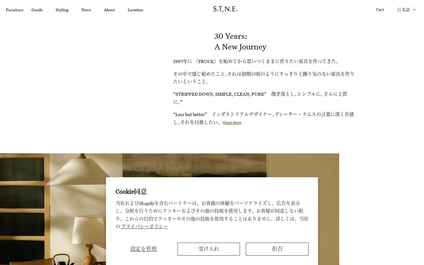 stne.jp homepage screenshot