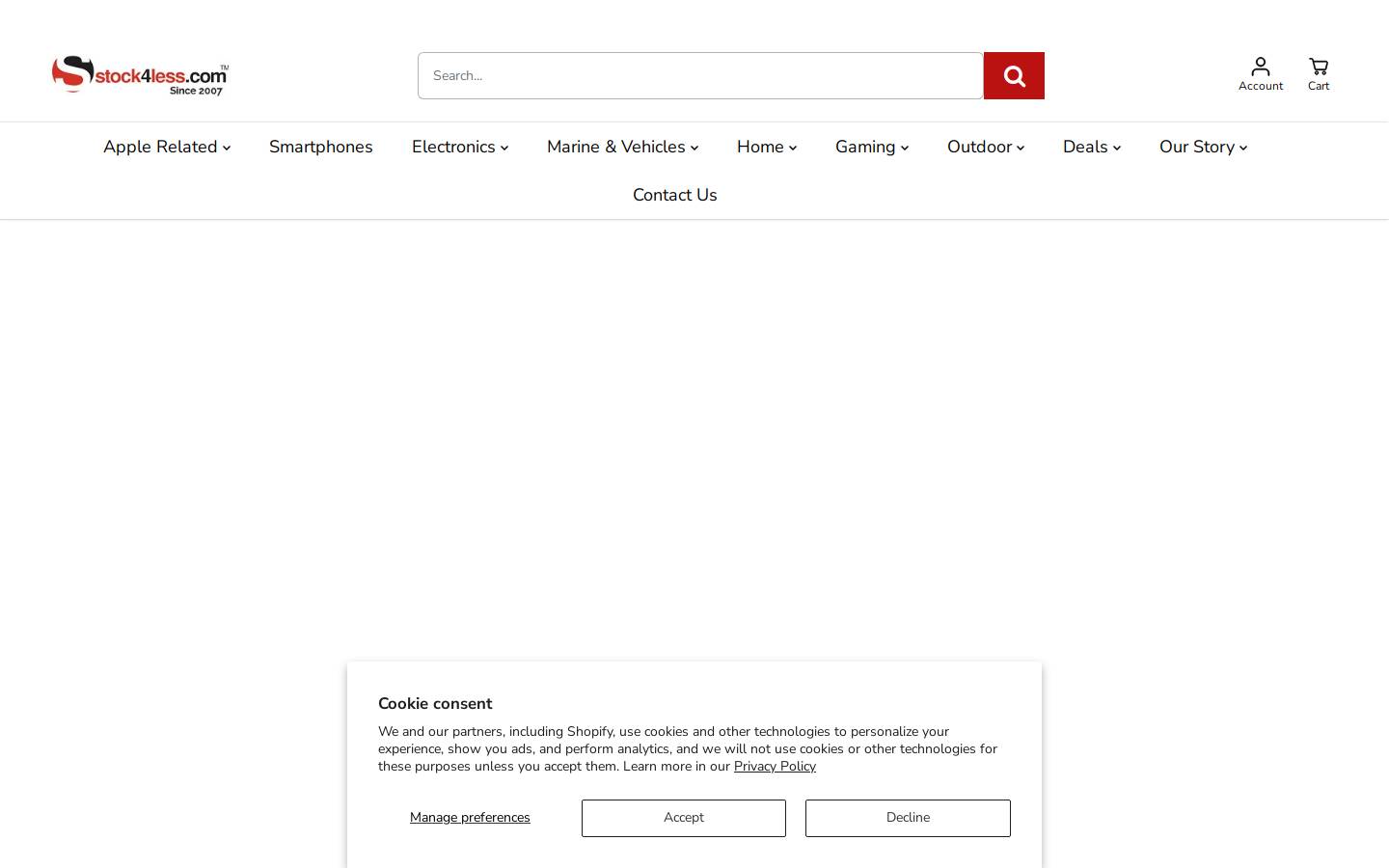 Stock4less.com homepage screenshot