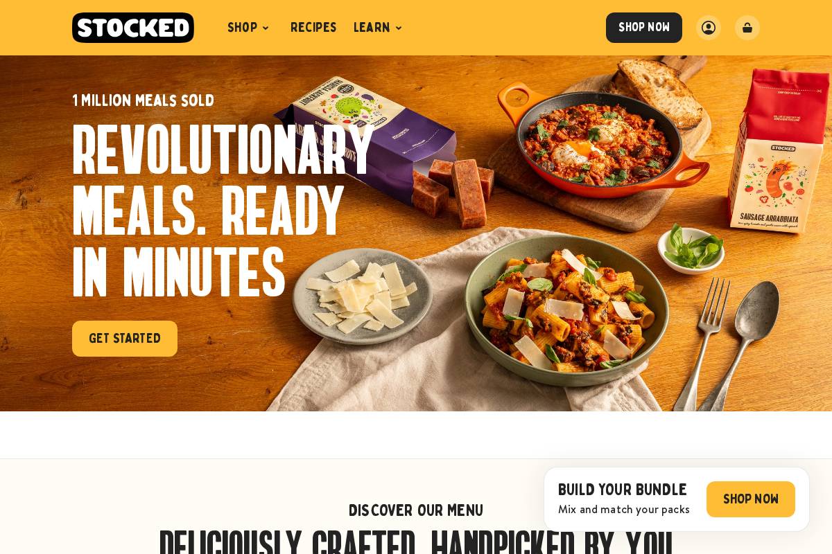 STOCKED homepage screenshot