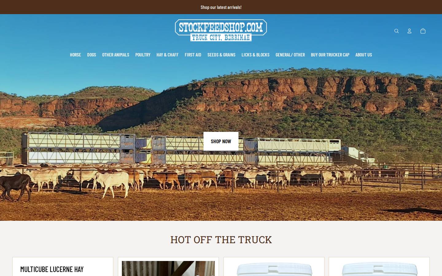stockfeedshop.com homepage screenshot