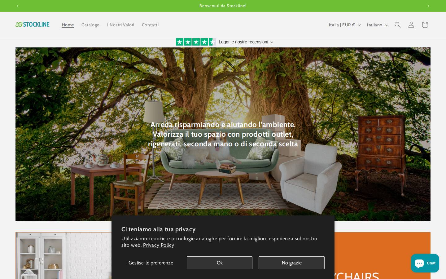 Stock Line homepage screenshot