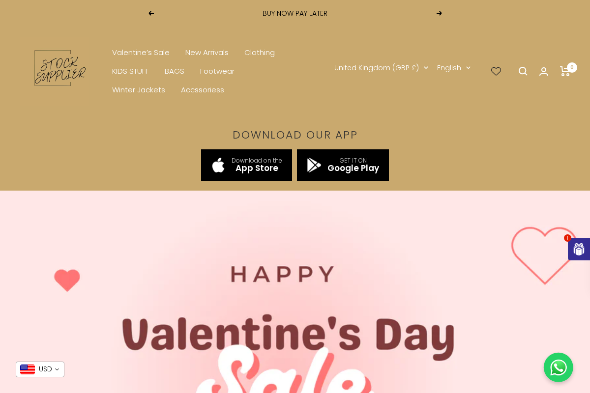 Stockssuplier homepage screenshot