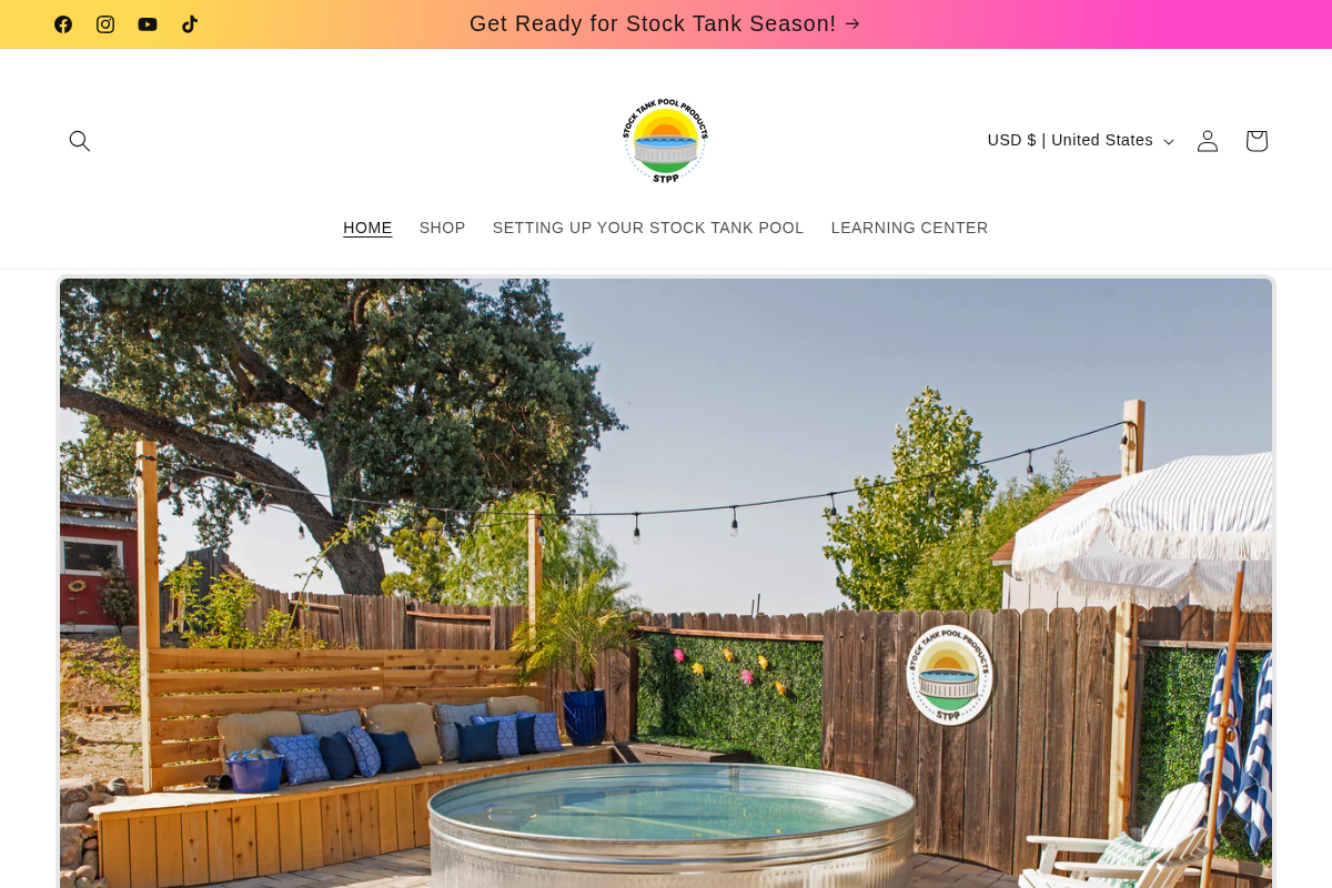 stocktankpoolproducts.com homepage screenshot