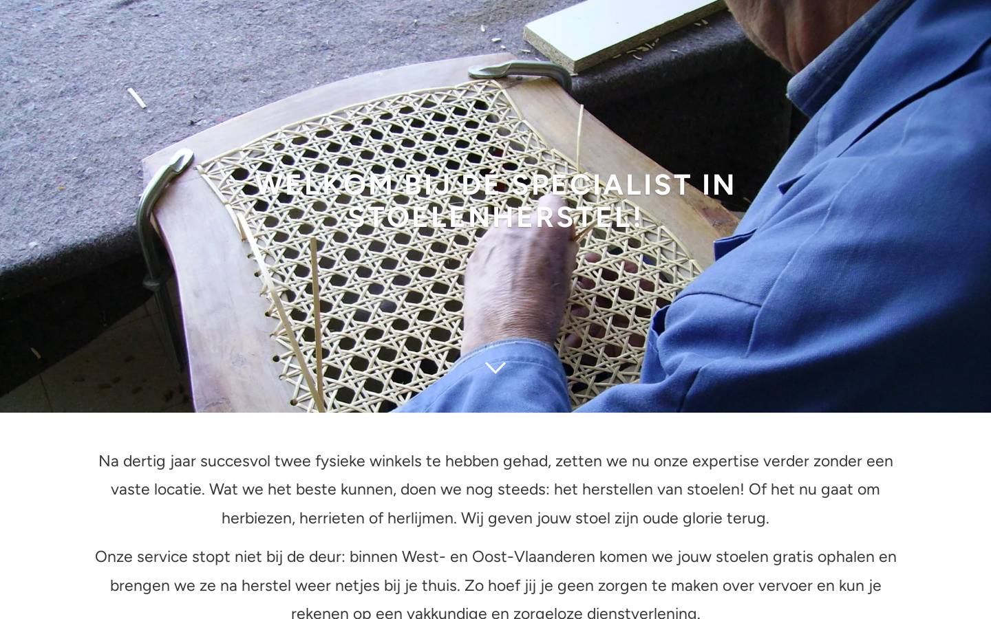 Stoeltje homepage screenshot