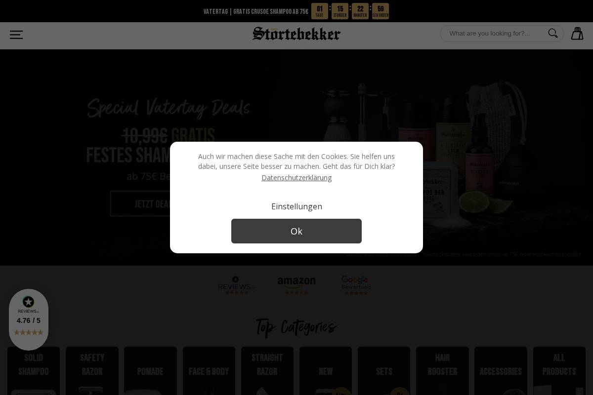 Störtebekker homepage screenshot