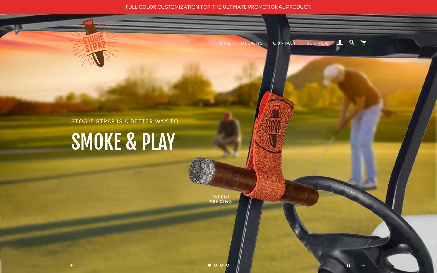 stogiestrap.com homepage screenshot