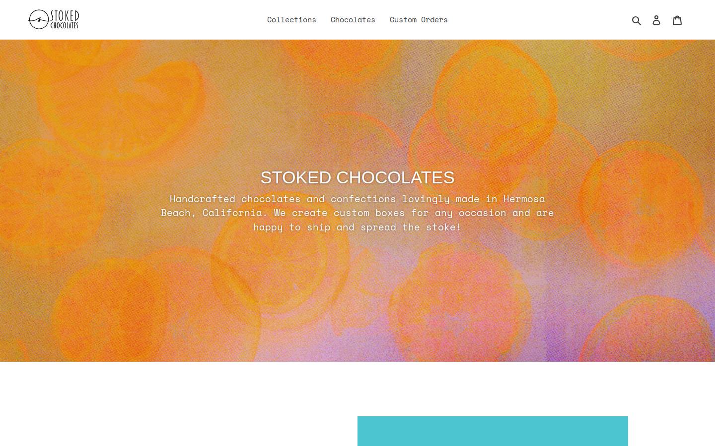 stokedchocolates.com homepage screenshot