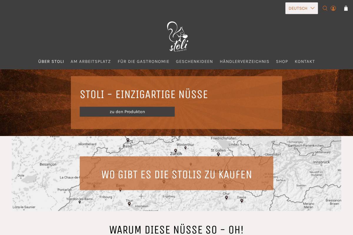 Stoli homepage screenshot