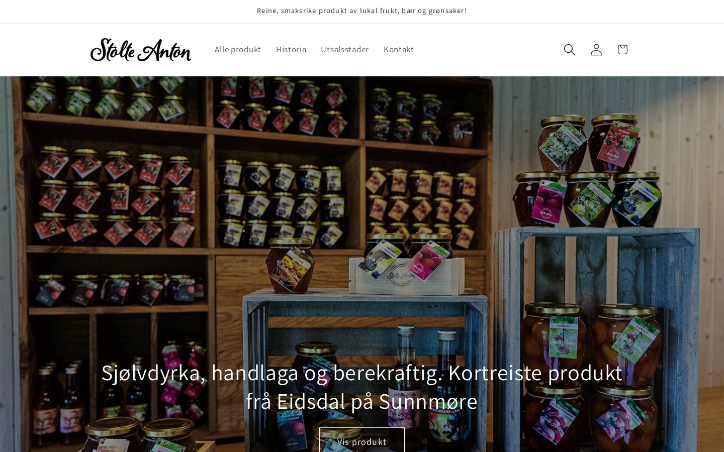 stolteanton.no homepage screenshot