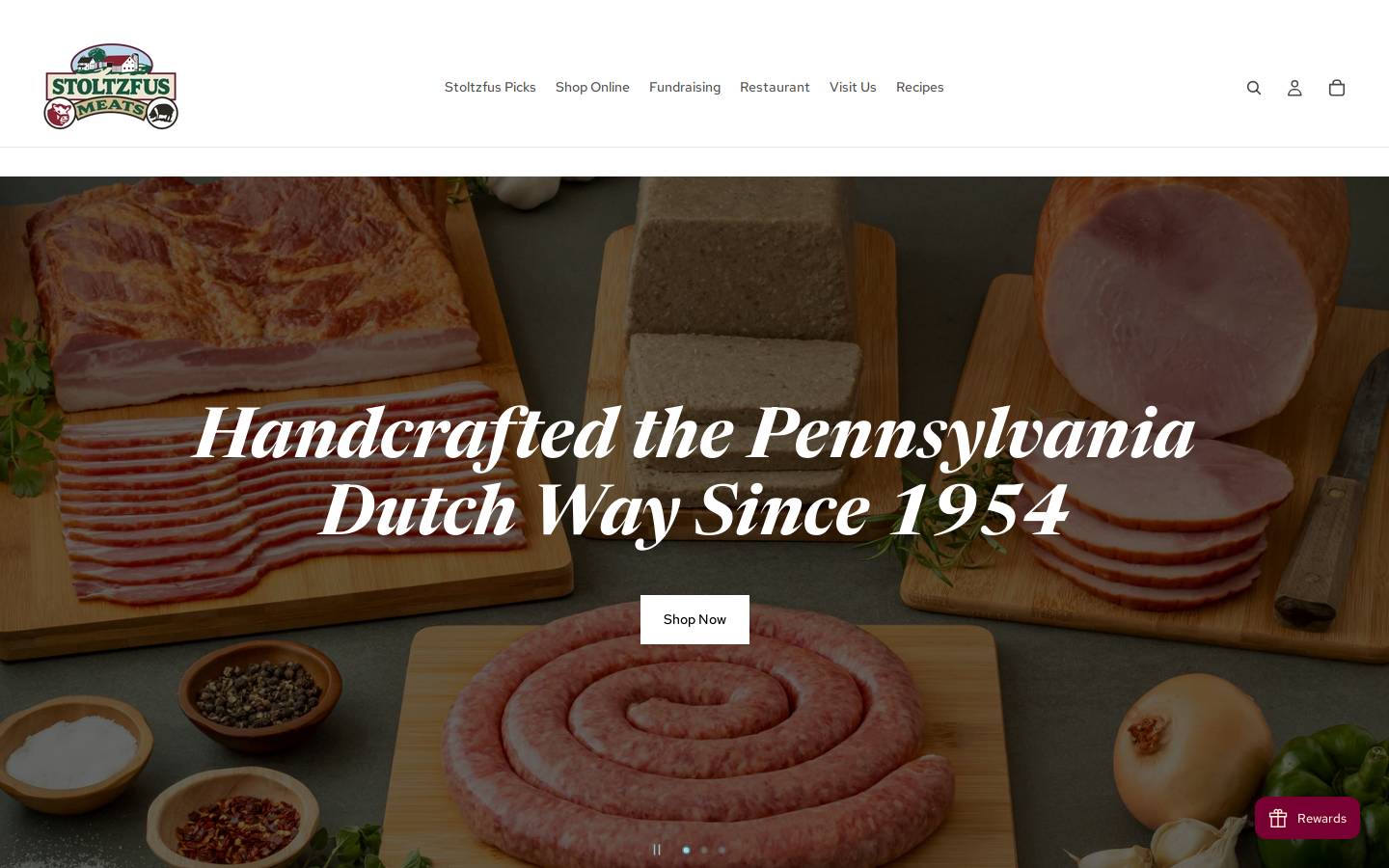 stoltzfusmeats.com homepage screenshot