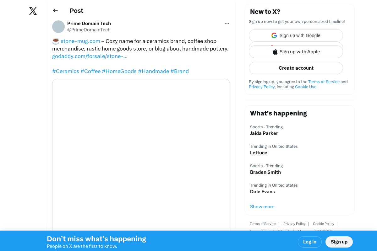 Stone Mug homepage screenshot