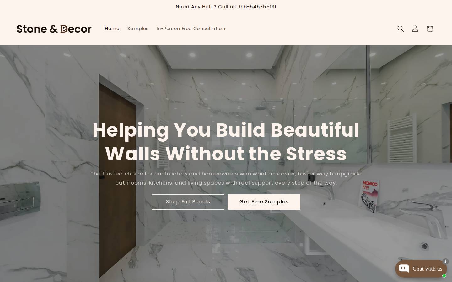 stoneanddecor.co homepage screenshot