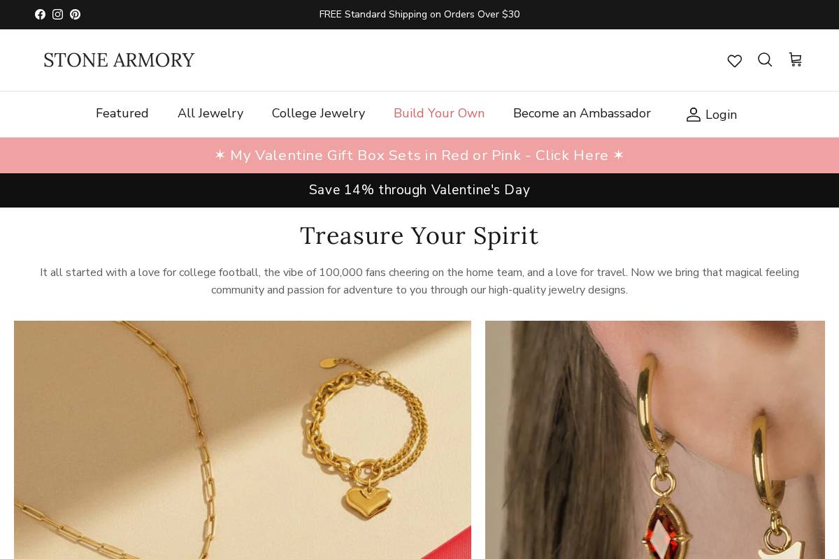 stonearmory.com homepage screenshot