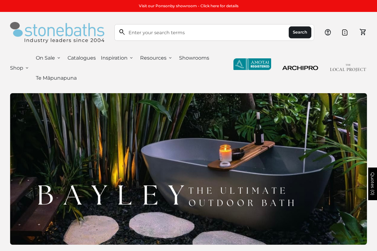 Stonebaths New Zealand homepage screenshot