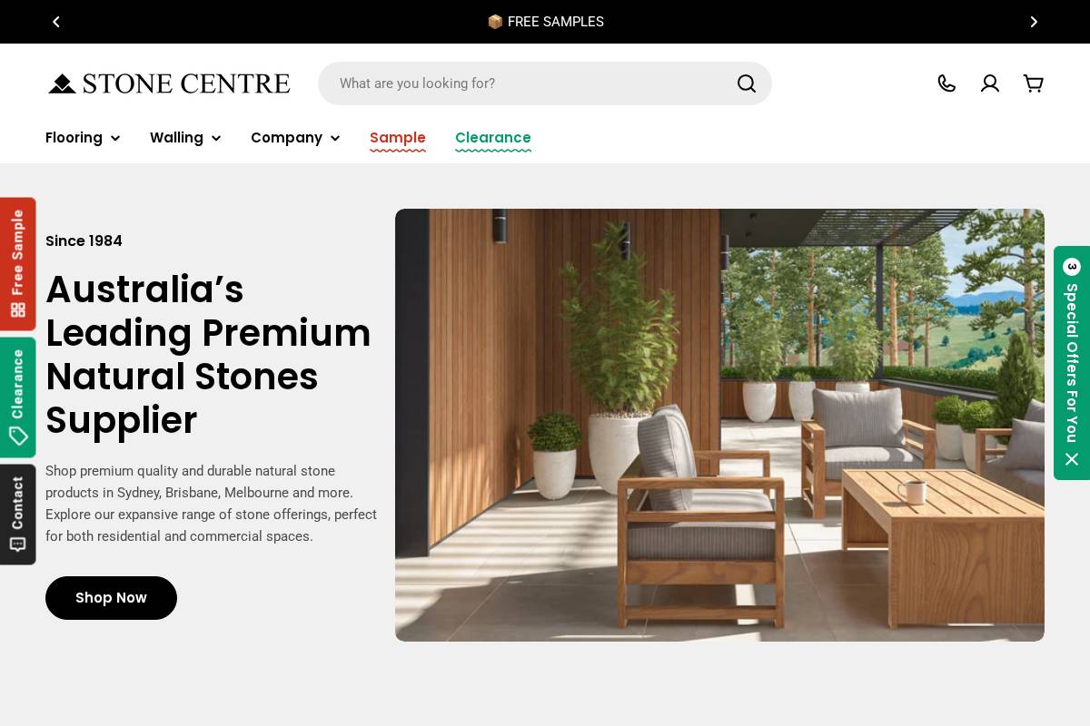 Stone Centre homepage screenshot