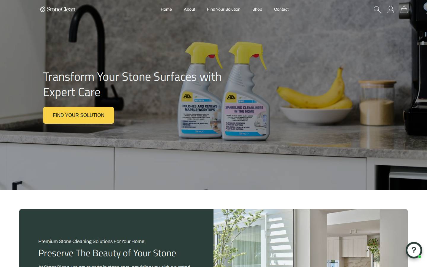 stoneclean.com.au homepage screenshot
