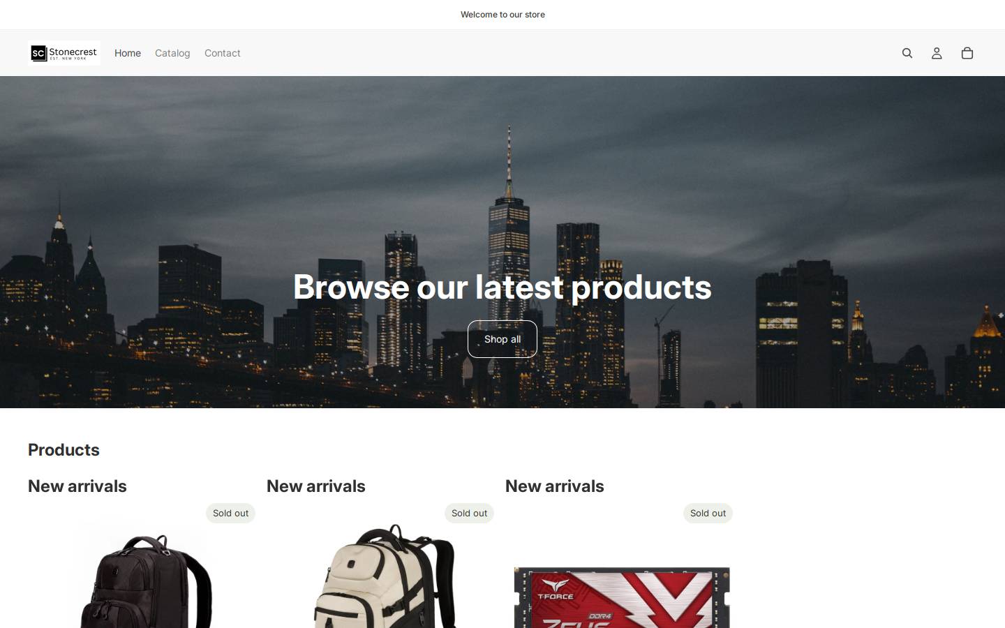 stonecrestsupply.com homepage screenshot