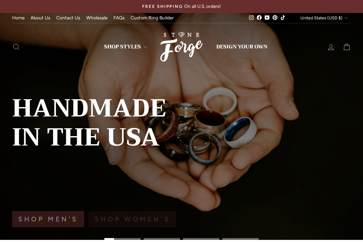 Stone Forge Studios homepage screenshot