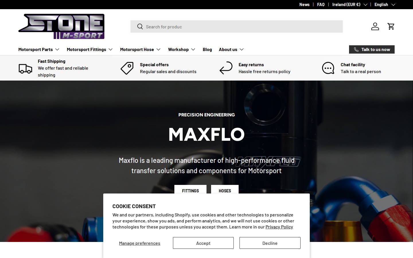 Stone Motorsport homepage screenshot