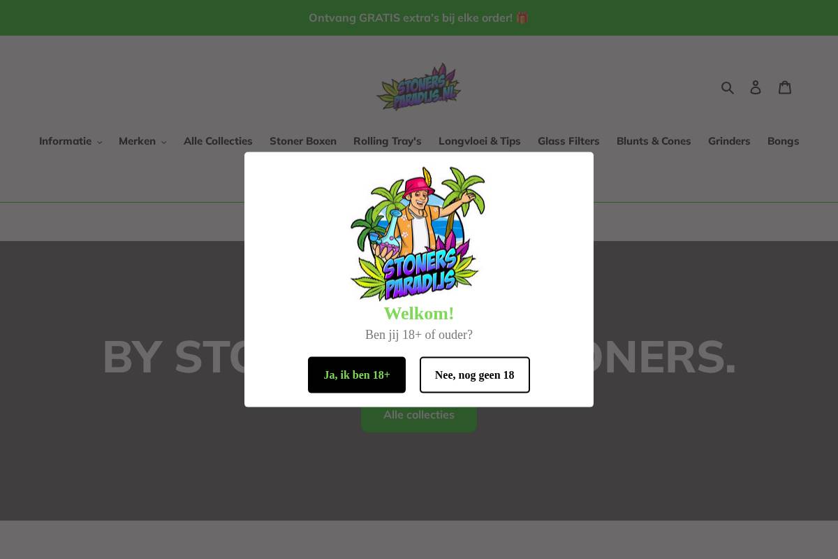 Stonersparadijs homepage screenshot