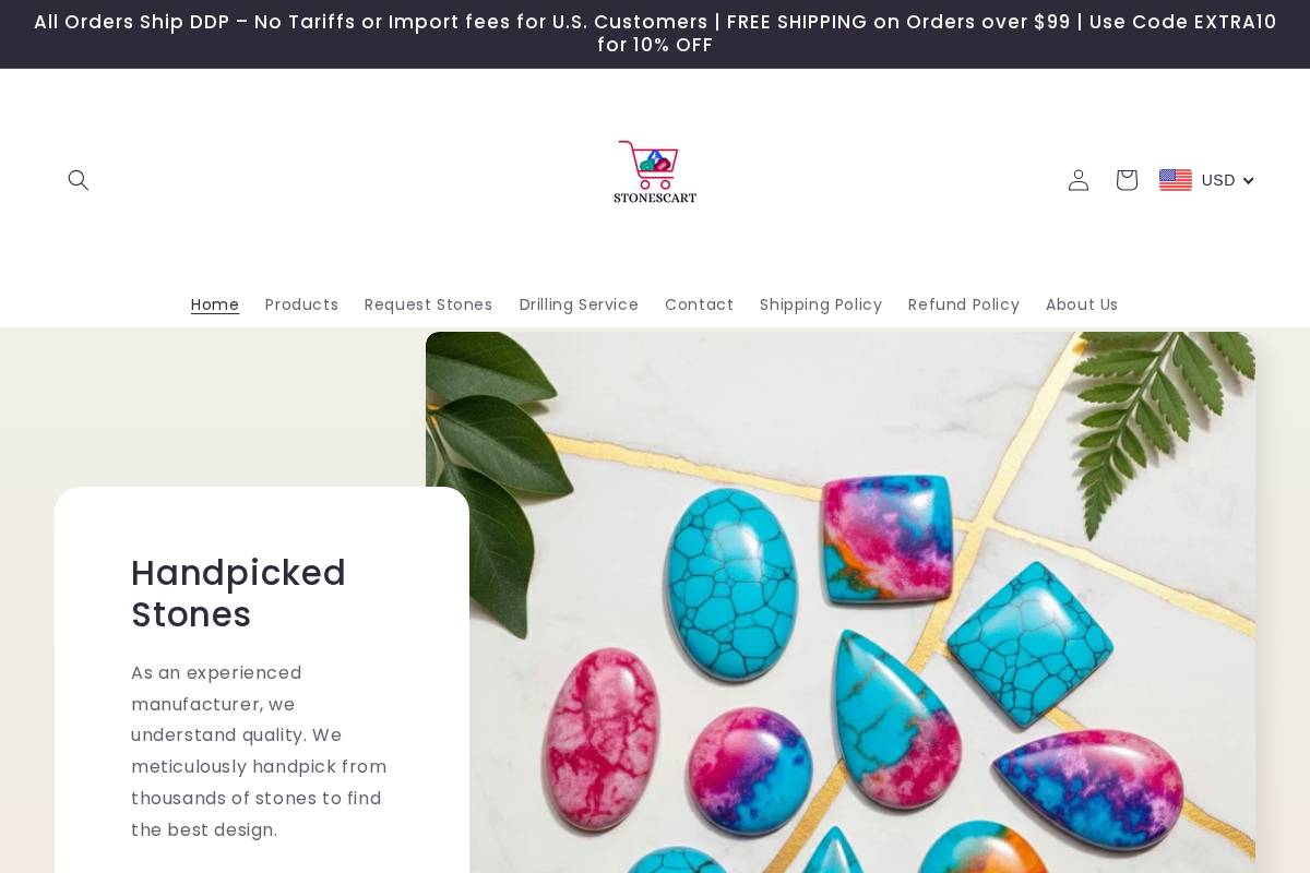 stonescart.com homepage screenshot