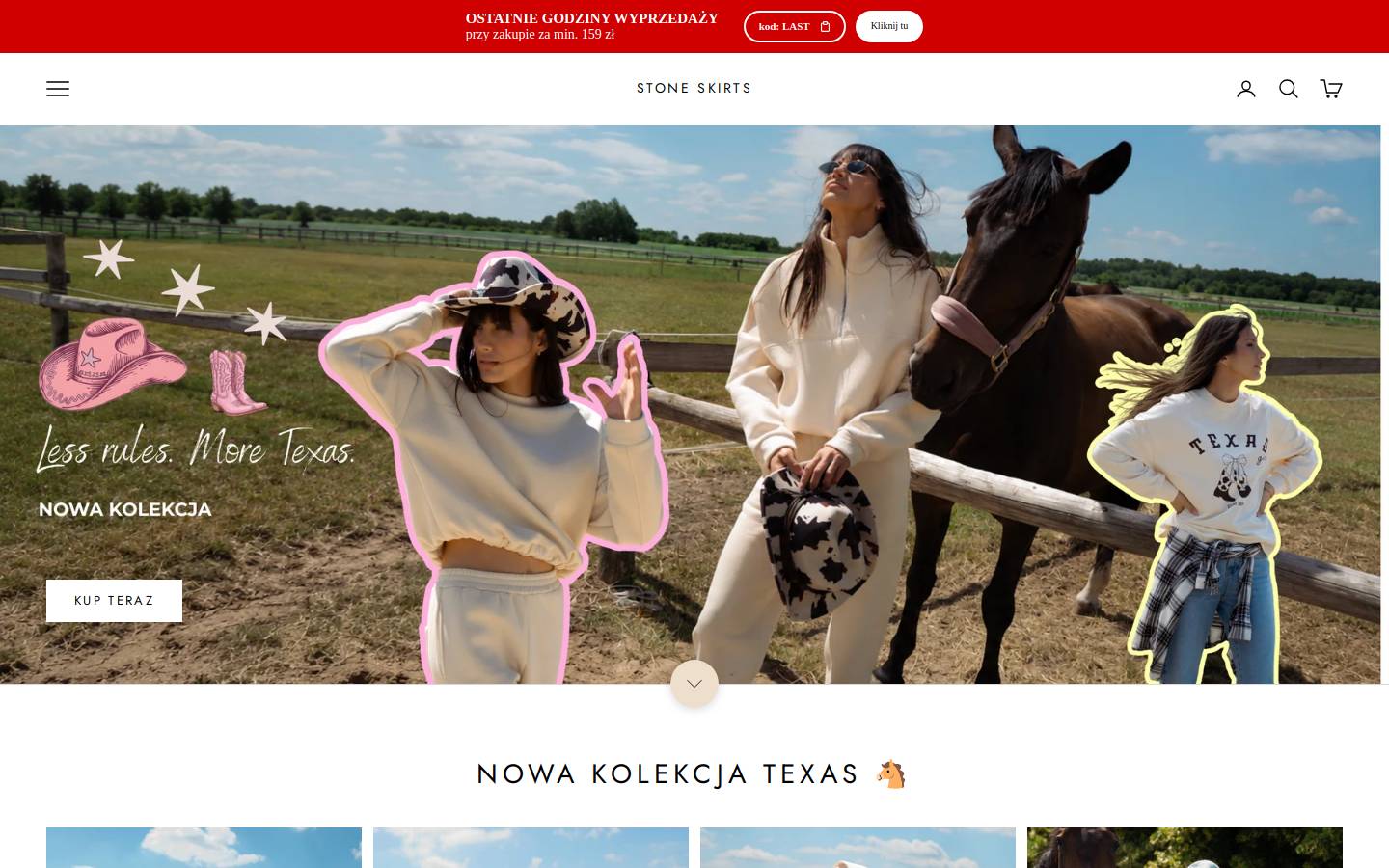 Stoneskirts homepage screenshot