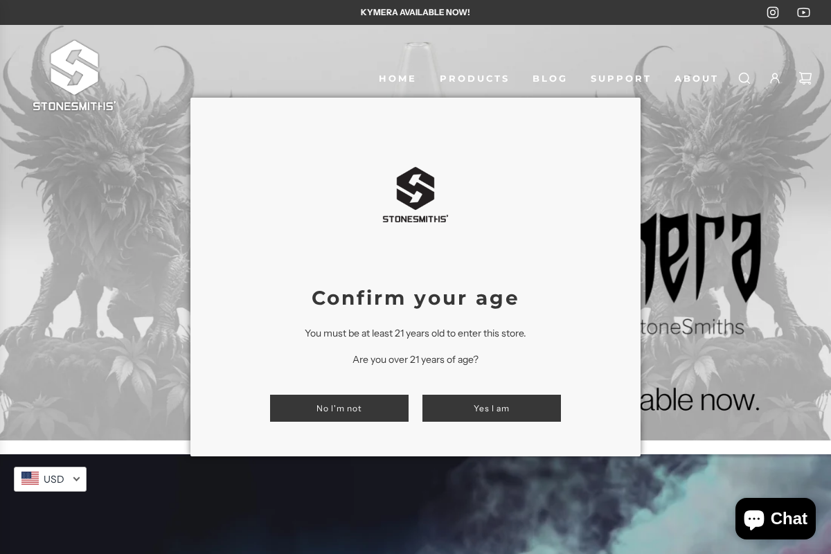 Stonesmiths' homepage screenshot