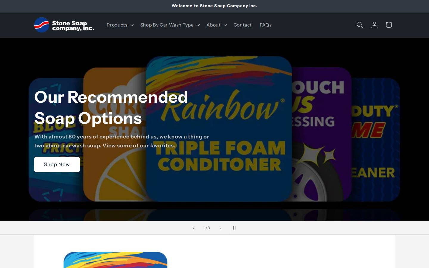 stonesoap.com homepage screenshot