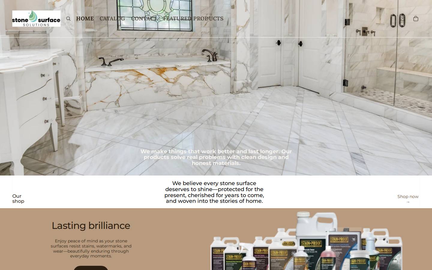 stonesolutionsstore.com homepage screenshot