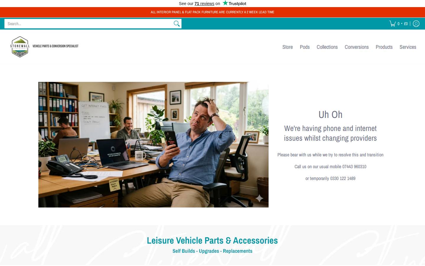 Stonewall Leisure homepage screenshot