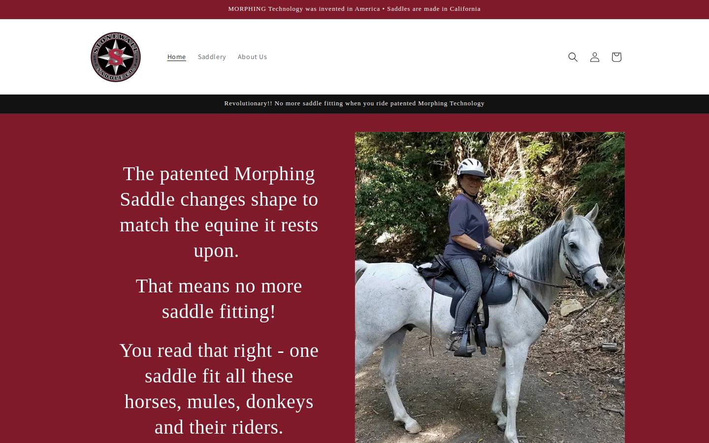 stonewallsaddles.com homepage screenshot