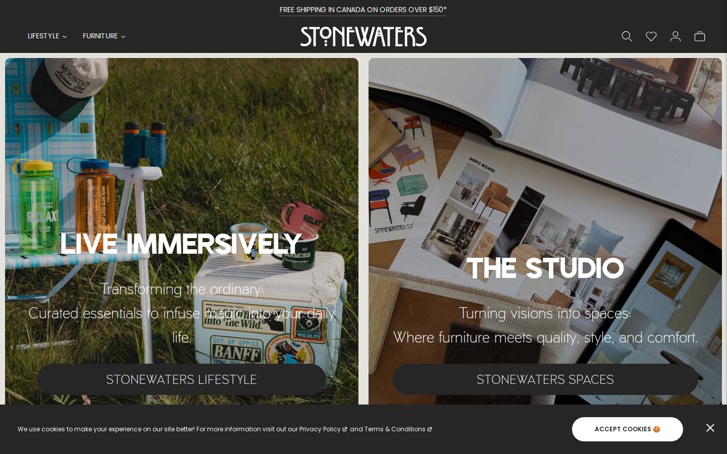 Stonewaters homepage screenshot