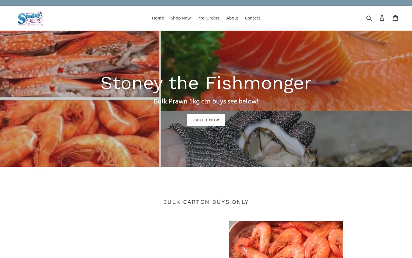 stoneythefishmonger.com.au homepage screenshot