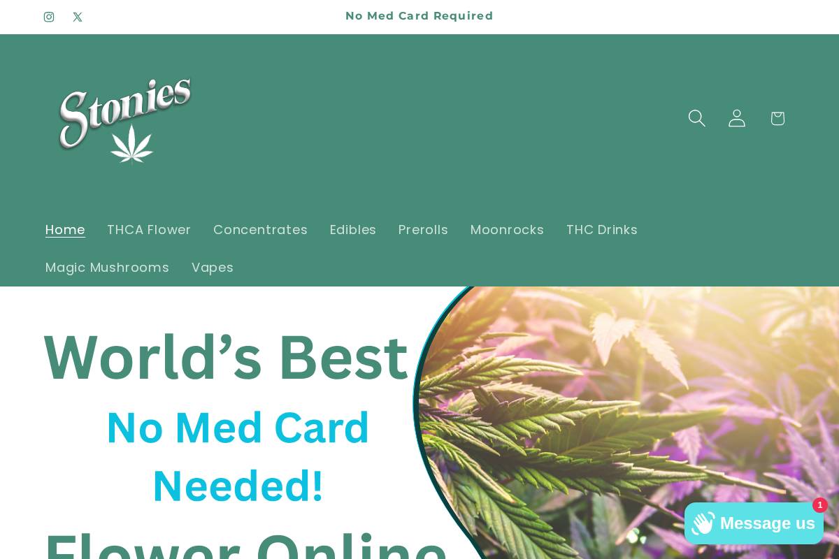 Stonies homepage screenshot